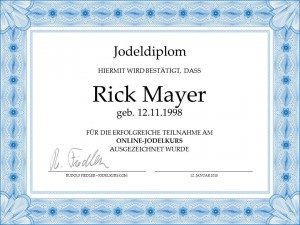 Rick Mayer Jodeldiplom